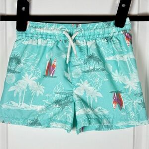OshKosh B’gosh Tropical Swim Trunks Surf Palm 4T Toddler Boys Beach Summer